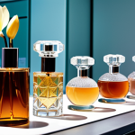 **Prompt 1: The Artistry of Branded Perfume**
    Prompt: A sophisticated image showcasing the intricate process and luxurious essence of branded perfumes. In the foreground, elegant, uniquely designed perfume bottles catch the light, reflecting their high craftsmanship. Behind them, subtle hints of rare, exotic flowers and natural extracts are visible, alongside a blurred background of a perfumer meticulously working in a high-tech laboratory, surrounded by scientific equipment. The scene should convey a sense of deep research, refined artistry, and the use of precious, natural ingredients, embodying the premium quality and the "story" behind high-end fragrances. The overall atmosphere should be one of elegance, precision, and timeless luxury.